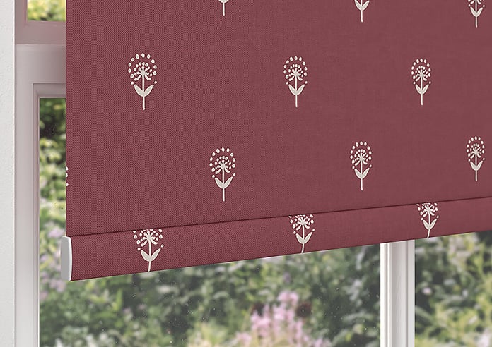 Emily Bond Wild Thyme, Burgundy - Roller Blind - Image 4